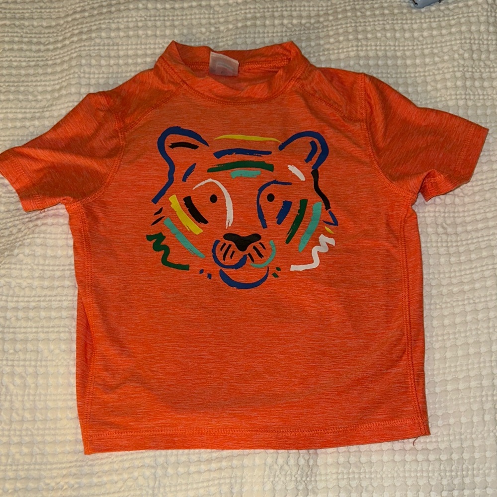 Hanna Andersson toddler boy Orange Tiger Graphic Tee